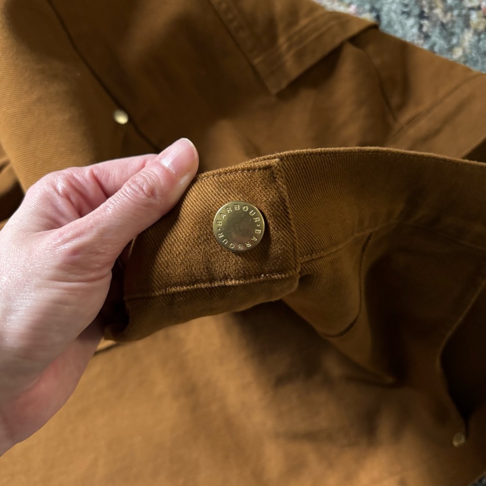 Barbour Allerston Trouser Wide Leg Pants in Gold Brown Sz 8 - Picture 9 of 13
